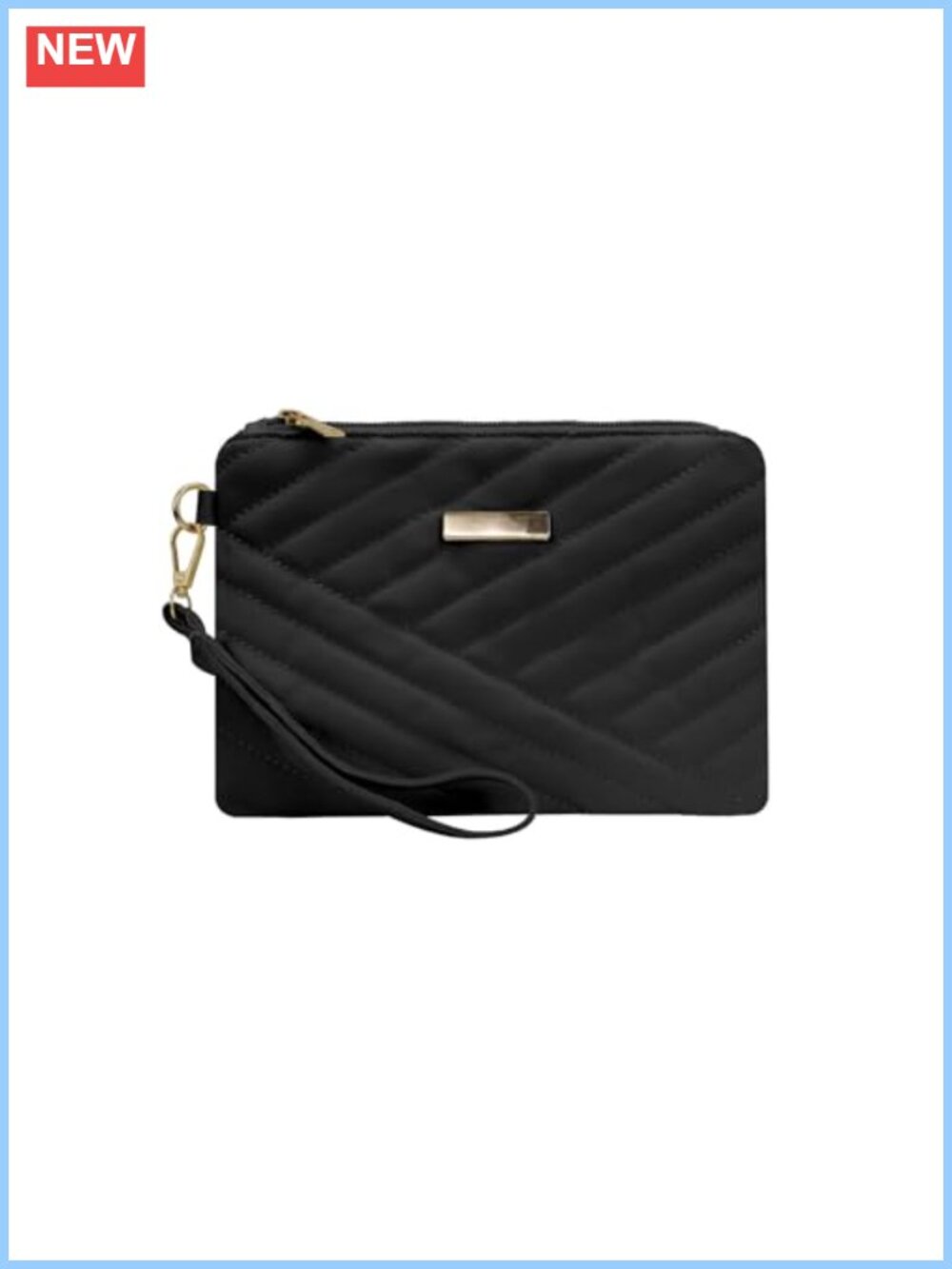 PU Leather Wristlet Wallet Clutch with Detachable Wrist Strap